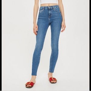 Topshop jamie raw hem jeans 28x30